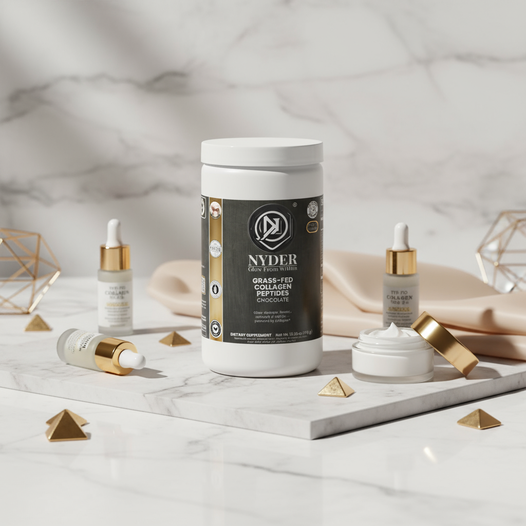 NYDER. Glow From Within Collagen Peptides (Refined Cacao)
